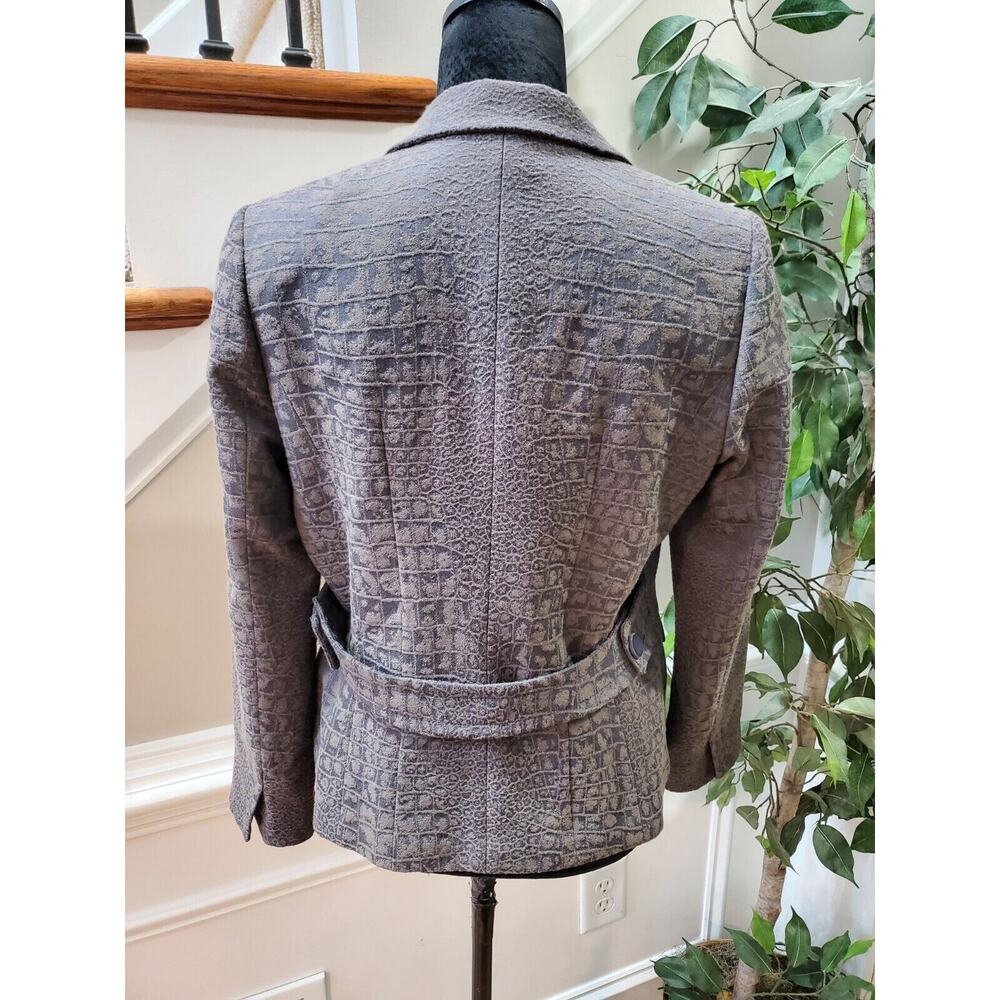 Thee Women's Gray Polyester Long Sleeve Single Breasted Casual Jacket Blazer M - Picture 3 of 13